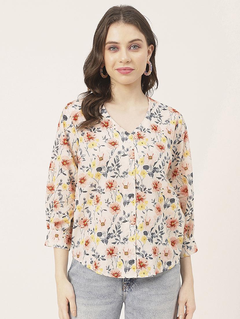 brige cotton floral shirt - 20827671 -  Zoom Image - 0