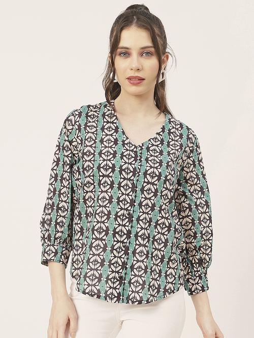 multicolored cotton printed shirt - 20827672 - Standard Image - 0