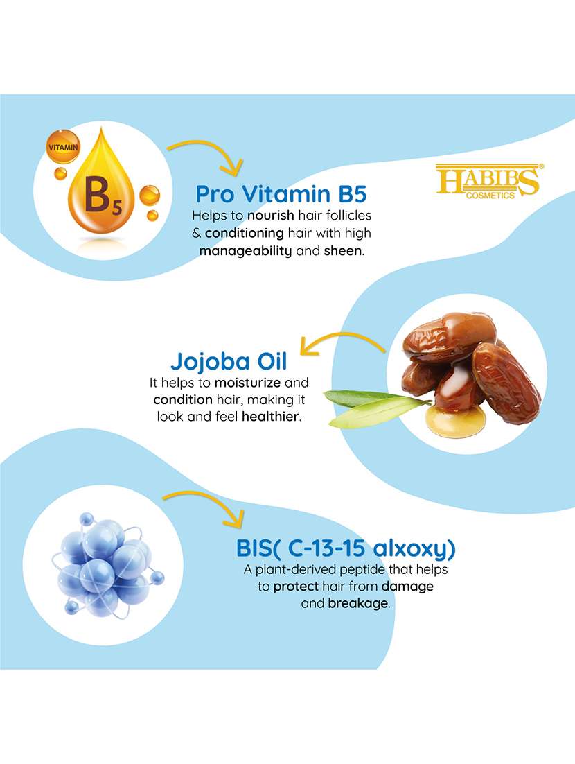 habibs professional hair shampoo with jojoba oil botanicals for anti hair fall shampoo intensive hair growth therapy - 20829593 -  Standard Image - 4