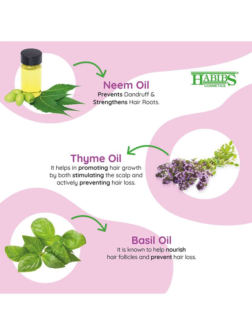 habibs professional anti-dandruff shampoo reduction in flaking, itching, & dry scalp with neem tulsi & thyme - 20829594 - Standard Image - 4