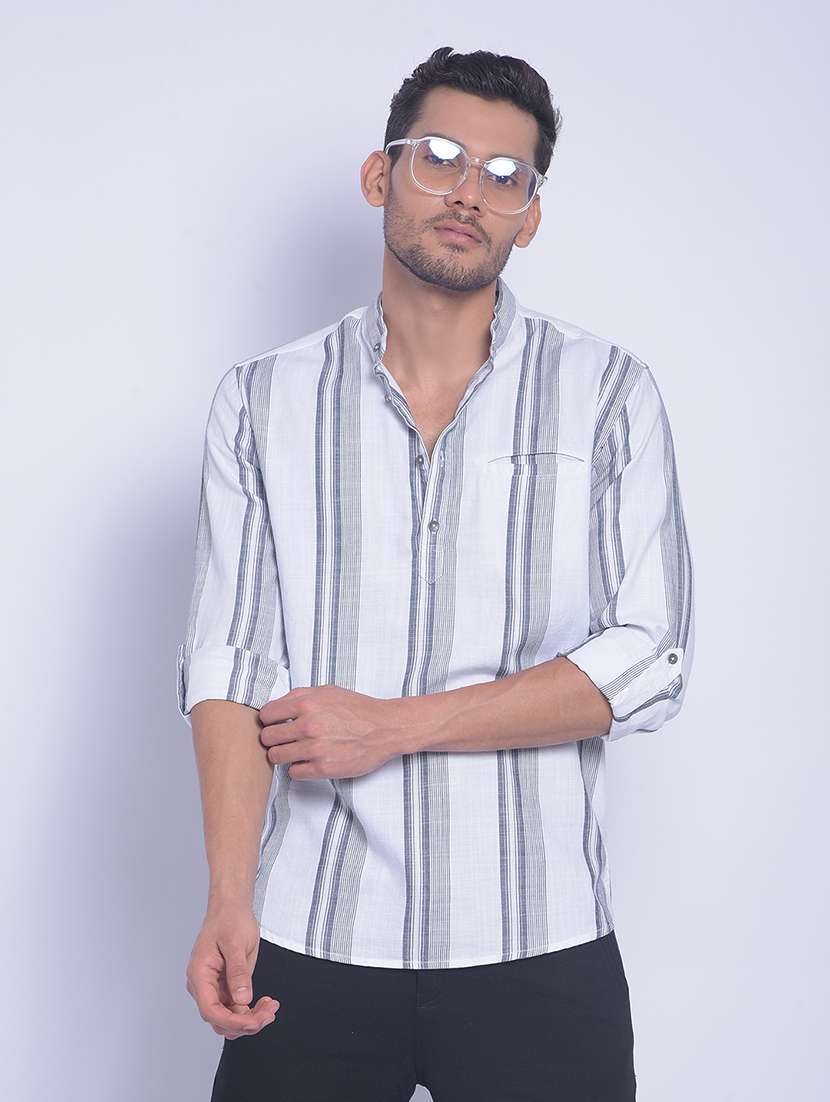 white cotton casual shirt