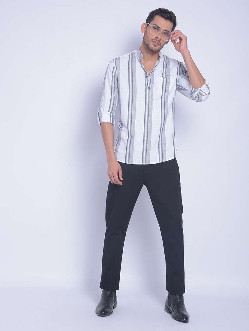 White Cotton Casual Shirt - 20829835 -  Standard Image - 4