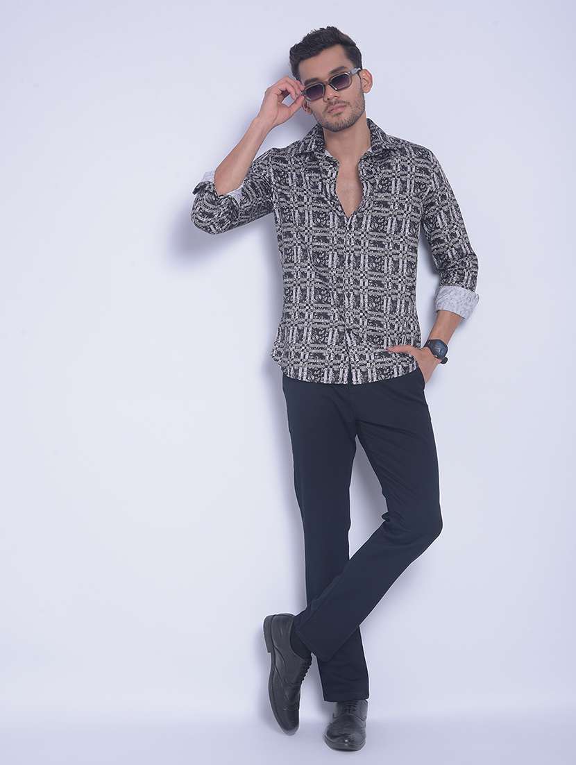 brown cotton casual shirt - 20829863 -  Standard Image - 4