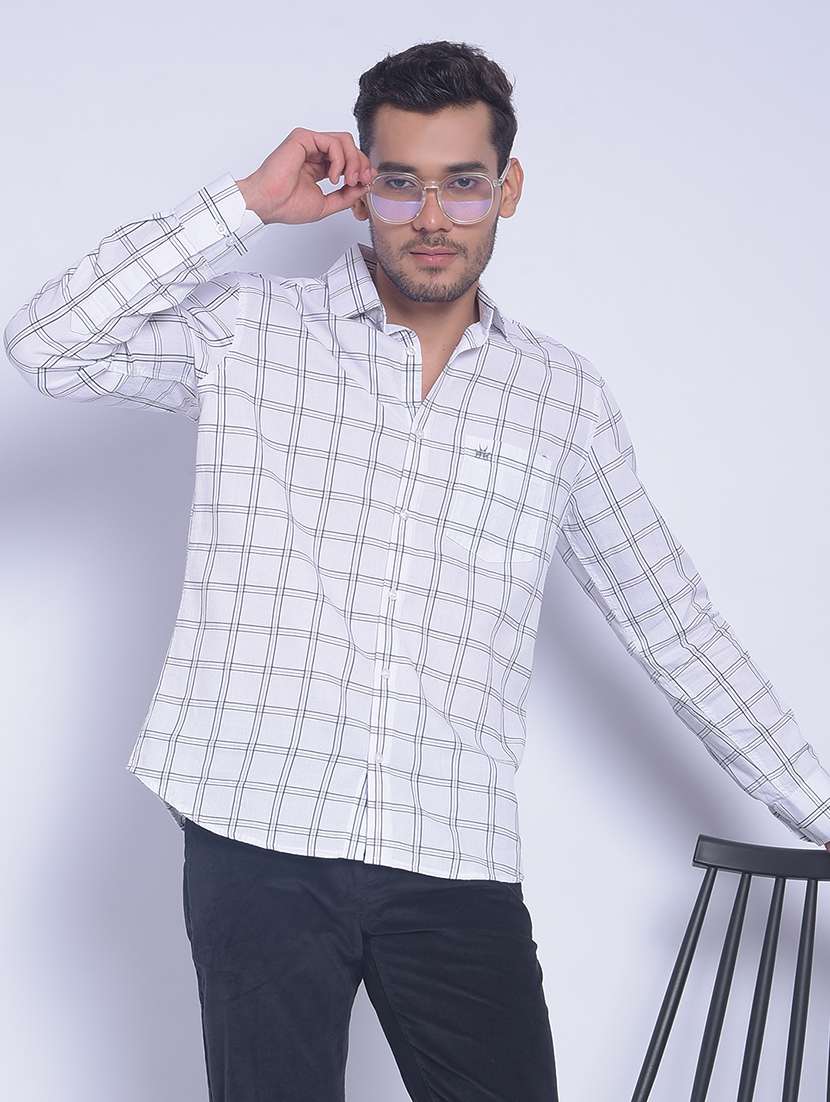 white cotton casual shirt