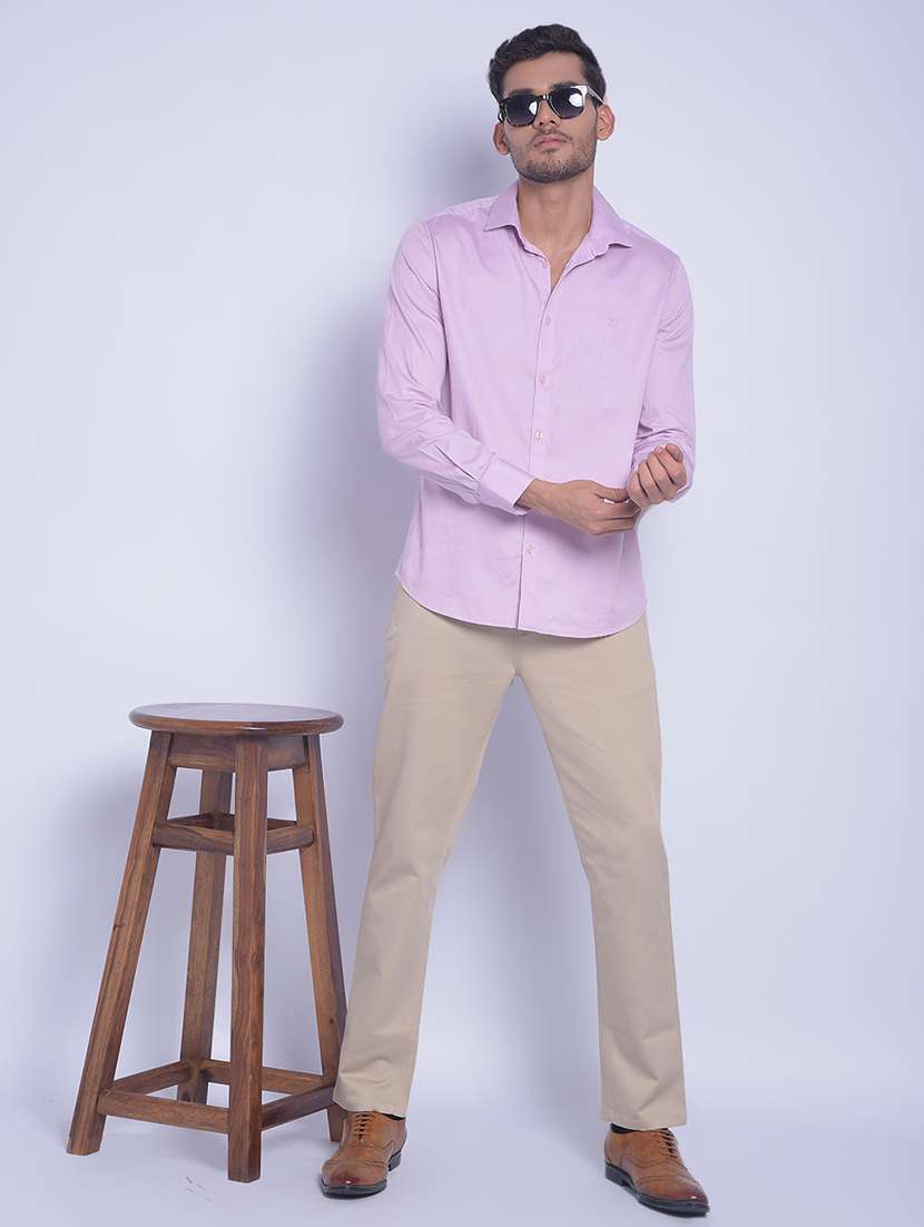 Pink Cotton Casual Shirt - 20829870 -  Standard Image - 4