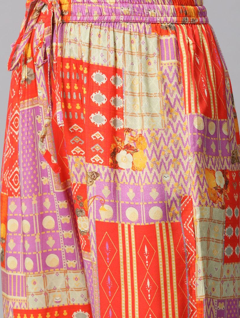 orange silk coord set - 20829959 - Standard Image - 4