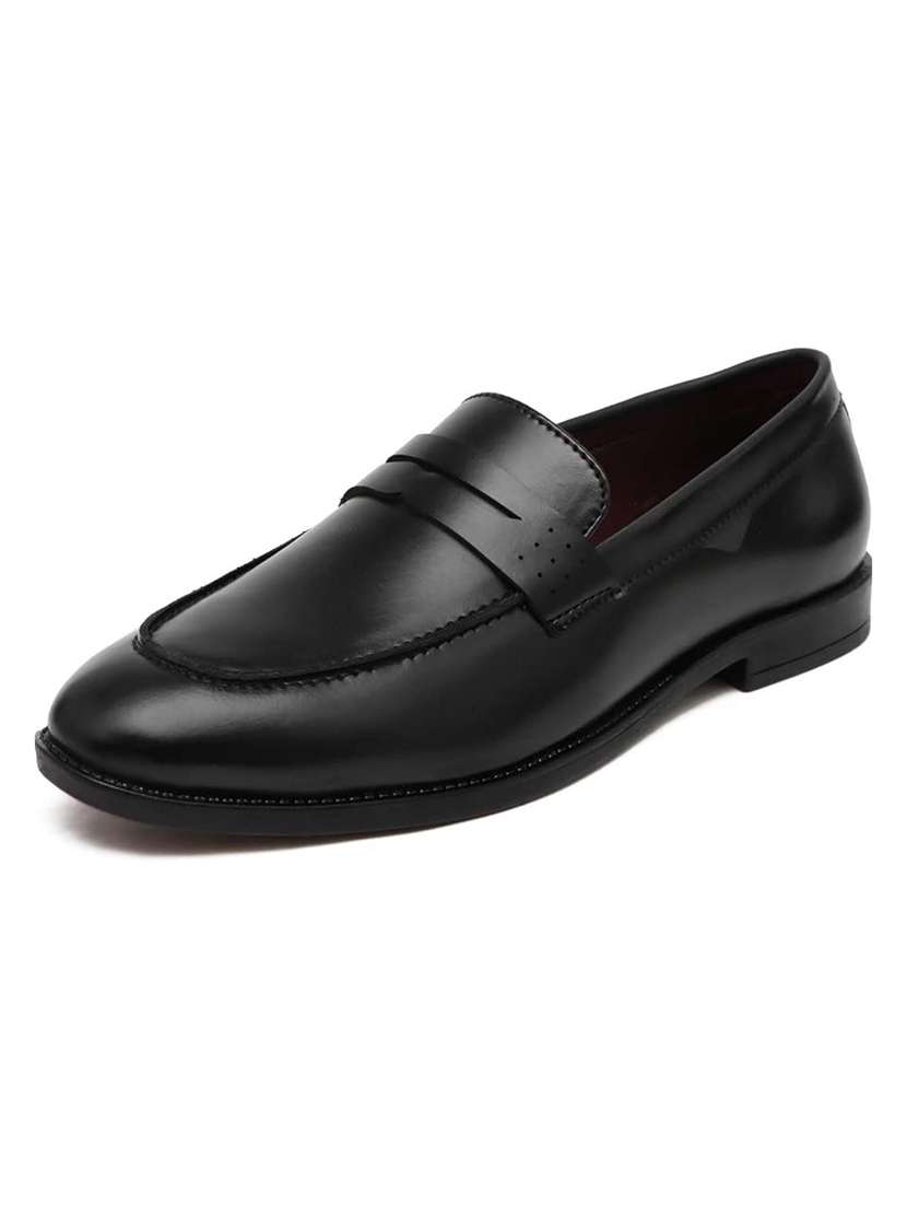 black slip on loafer