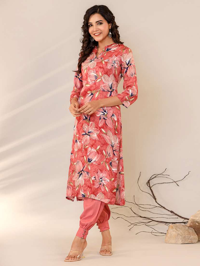 women coral notch neck kurta salwar set - 20829996 -  Standard Image - 1