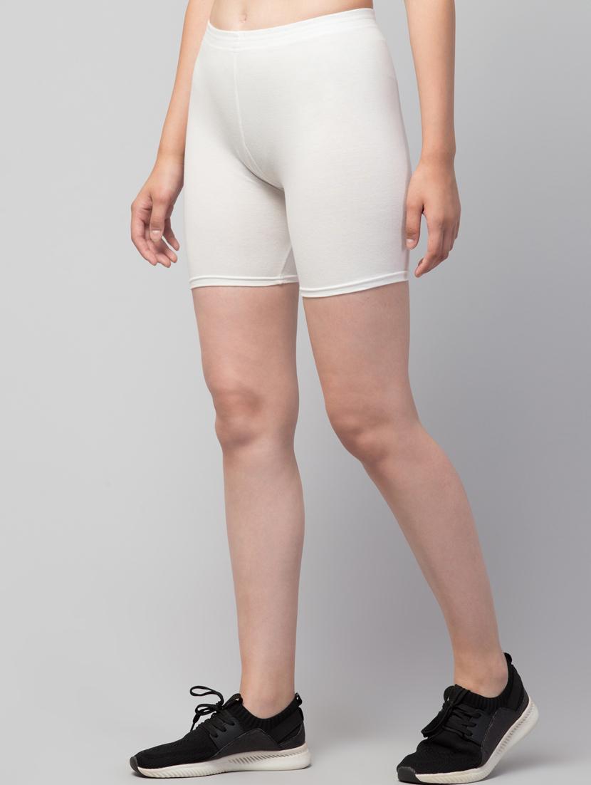 women's solid mid rise active wear shorts - 20830091 - Standard Image - 1