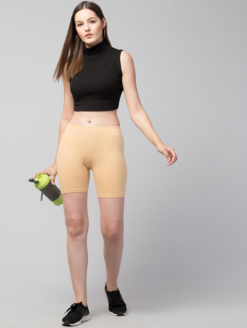 women solid sports shorts - 20830110 - Standard Image - 4
