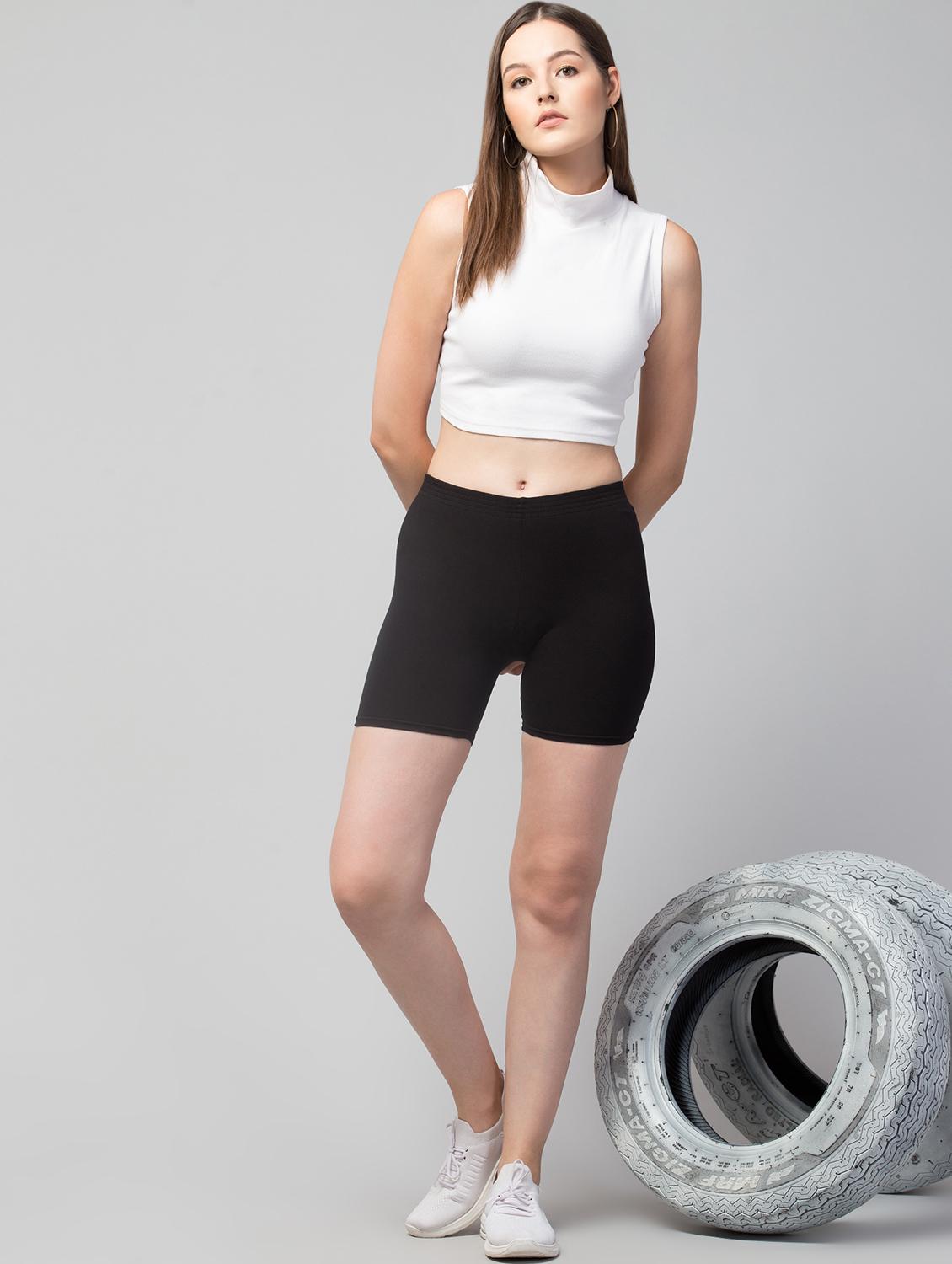 women's pack of 2 solid active wear shorts - 20830246 - Standard Image - 4