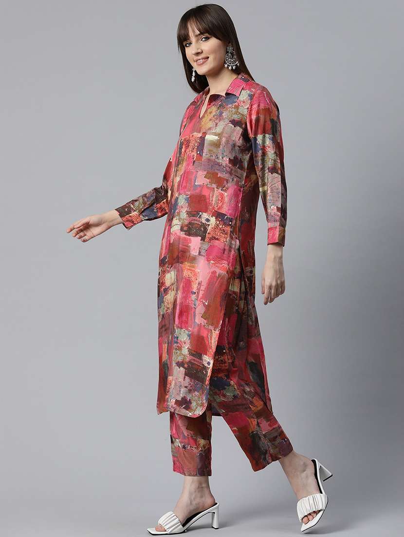 women printed kurta pant set - 20831186 -  Standard Image - 1