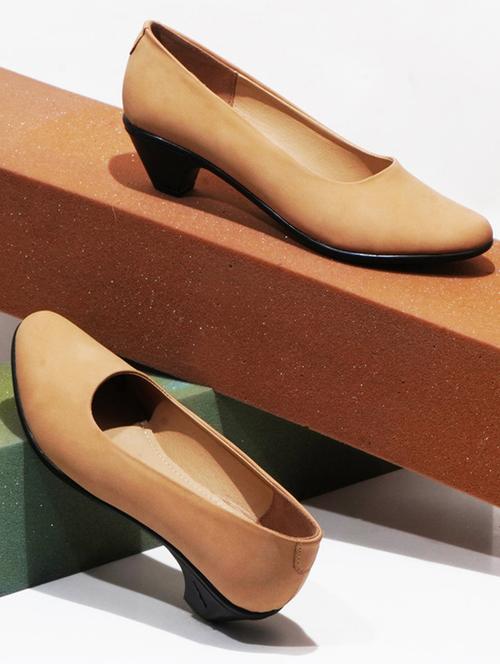 women beige slip on pump - 20831273 -  Standard Image - 0