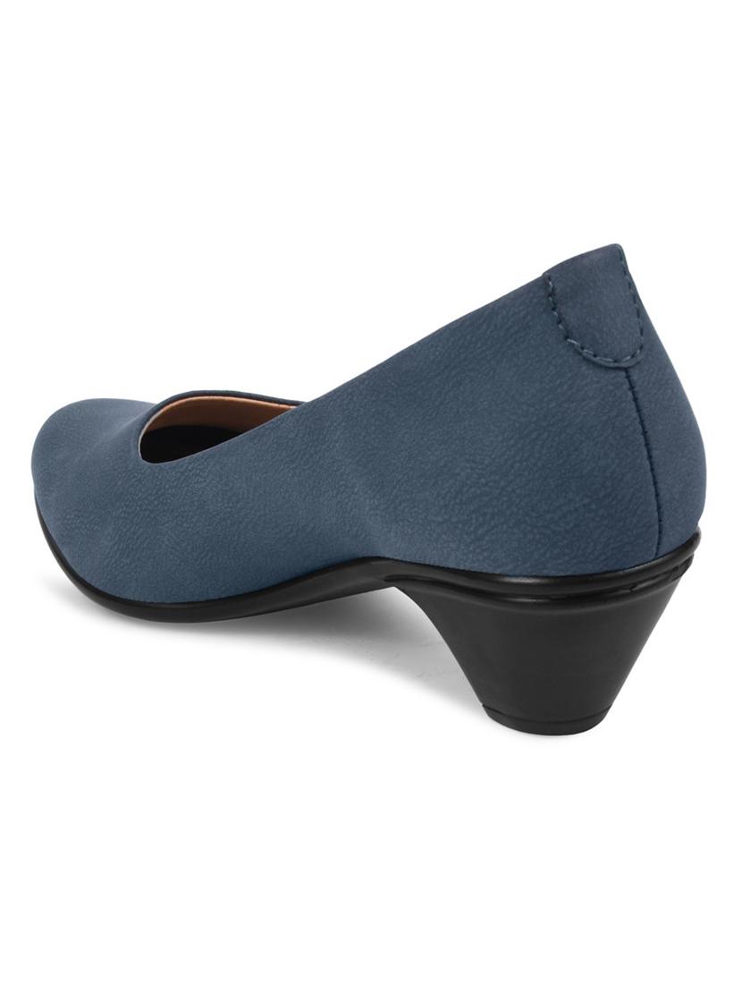 women blue slip on pump - 20831274 - Standard Image - 4