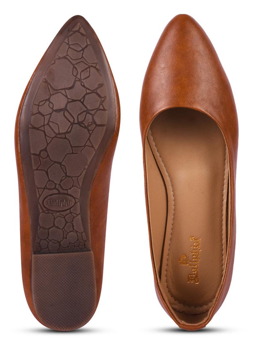 tan pu slip on ballerina - 20831278 - Standard Image - 4