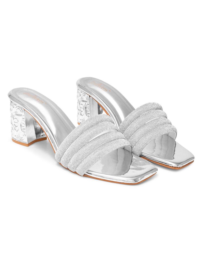 women slip on block heel sandal - 20831299 -  Standard Image - 1