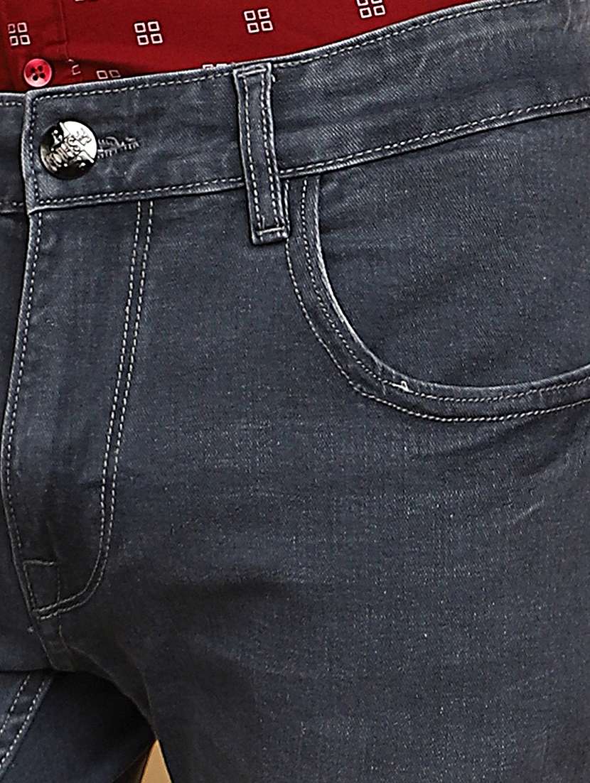 grey denimen mid rise washed denim jeansm jean - 20831399 -  Standard Image - 4