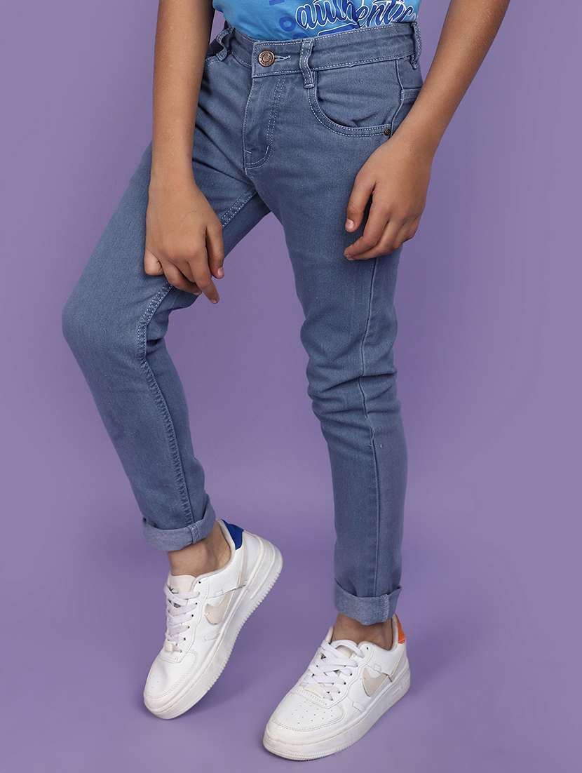 solid light blue denim jeans - 20831572 -  Standard Image - 1