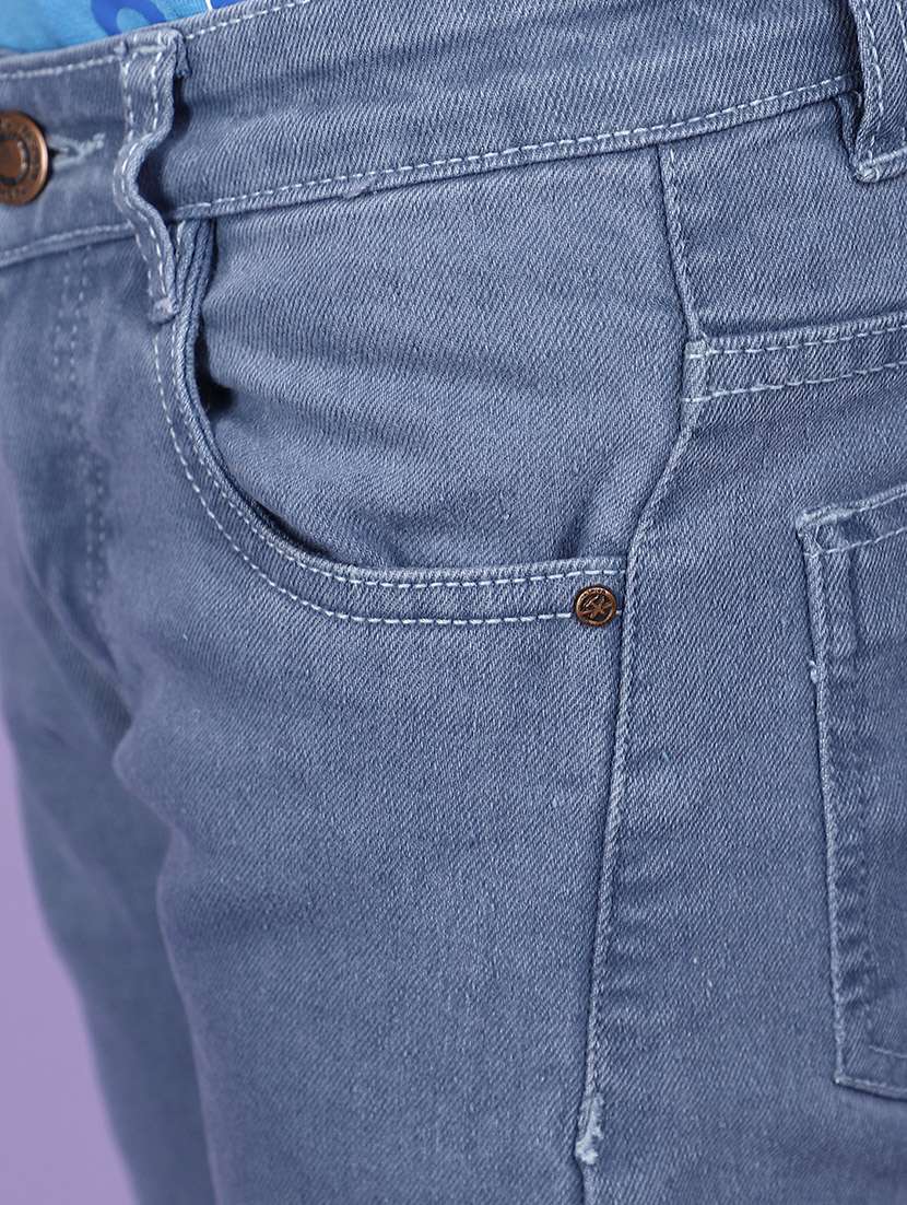 solid light blue denim jeans - 20831572 -  Standard Image - 4