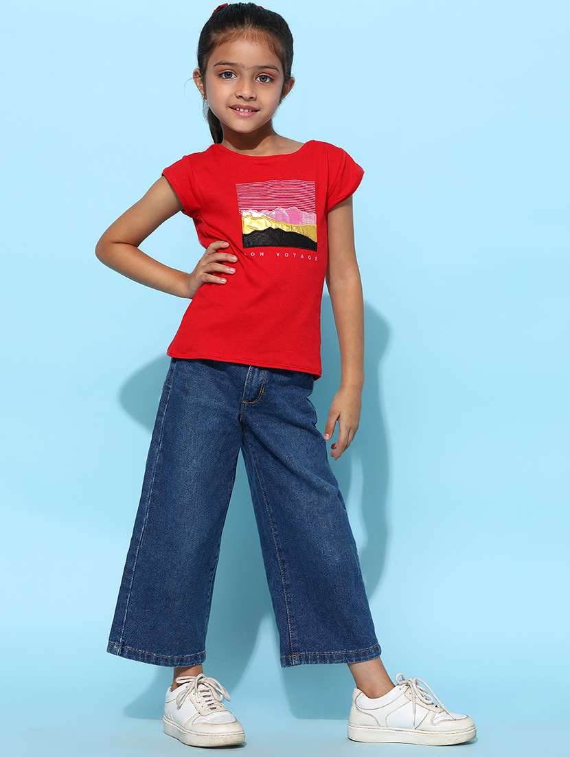 girls red graphic regular tee - 20831984 -  Standard Image - 1