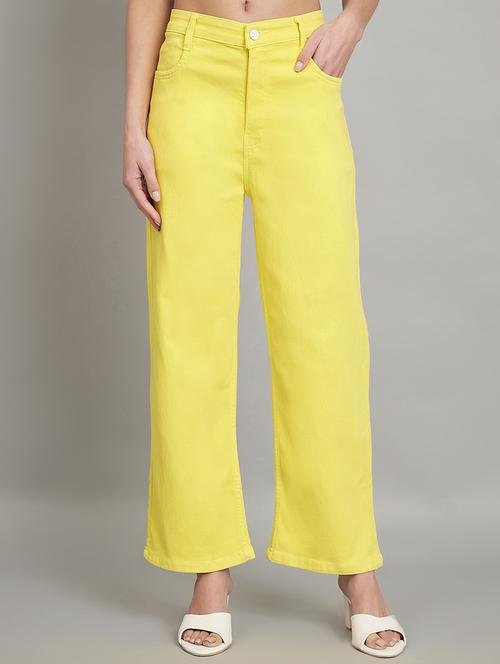 women high-rise solid relaxed fitted jeans - 20831997 -  Standard Image - 0