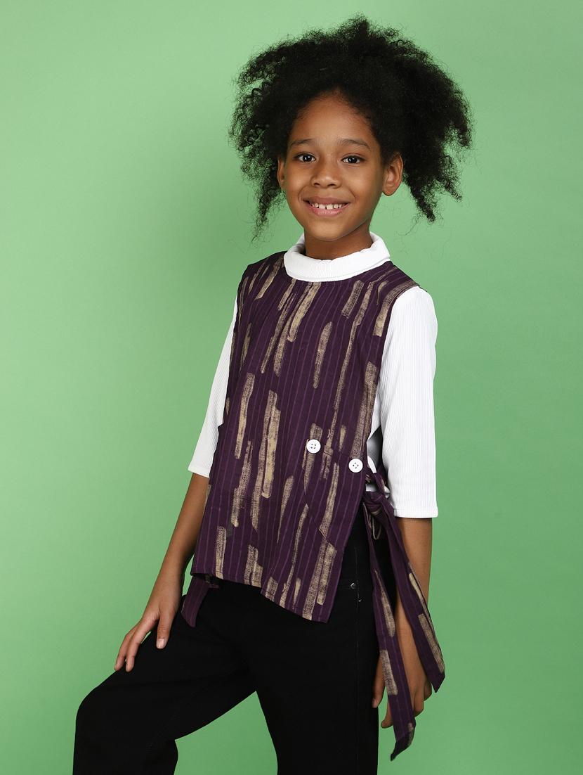 girls mock neck printed top - 20836633 - Standard Image - 4