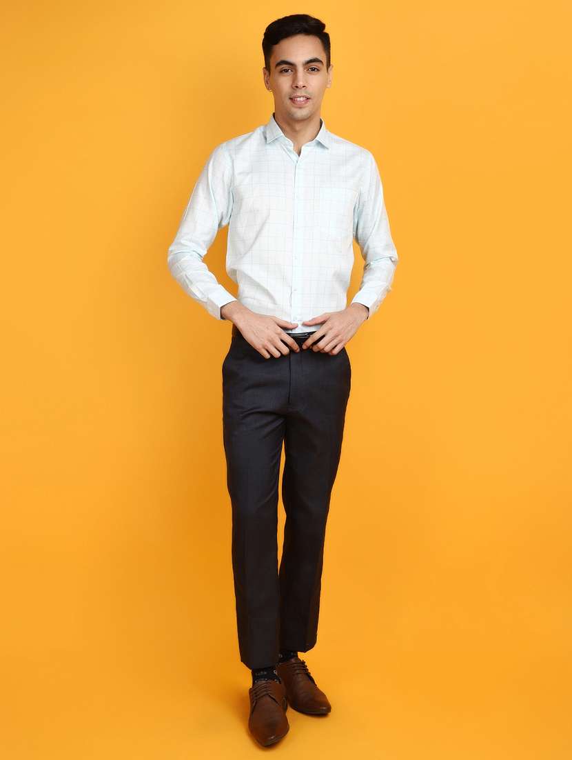men white checked printed formal shirt - 20836694 -  Standard Image - 4