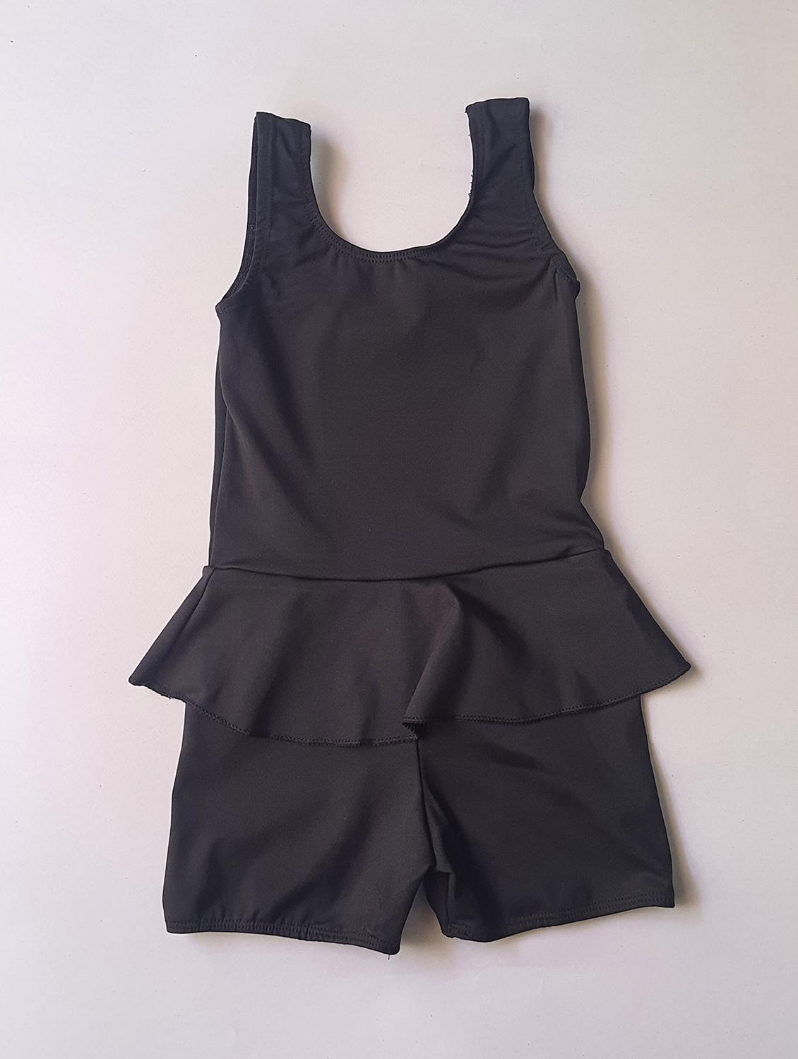 black front print functional swimsuit - 20837348 -  Standard Image - 1