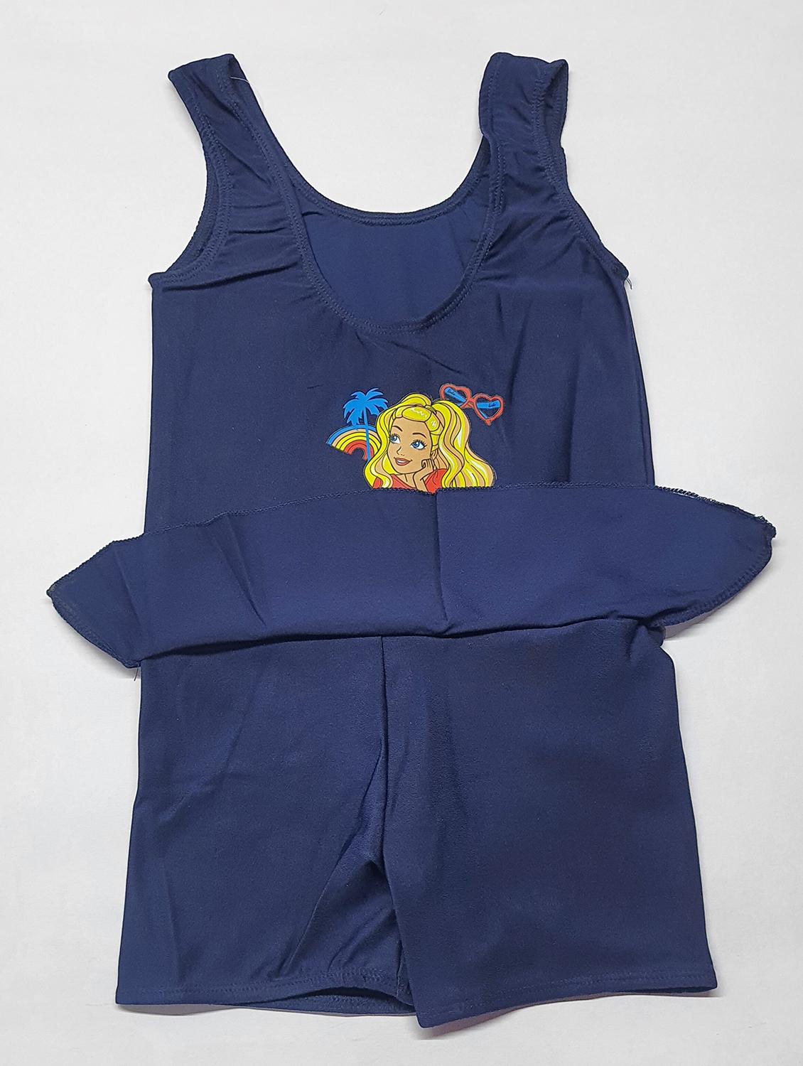 dark blue front print functional swimsuit - 20837355 -  Standard Image - 1