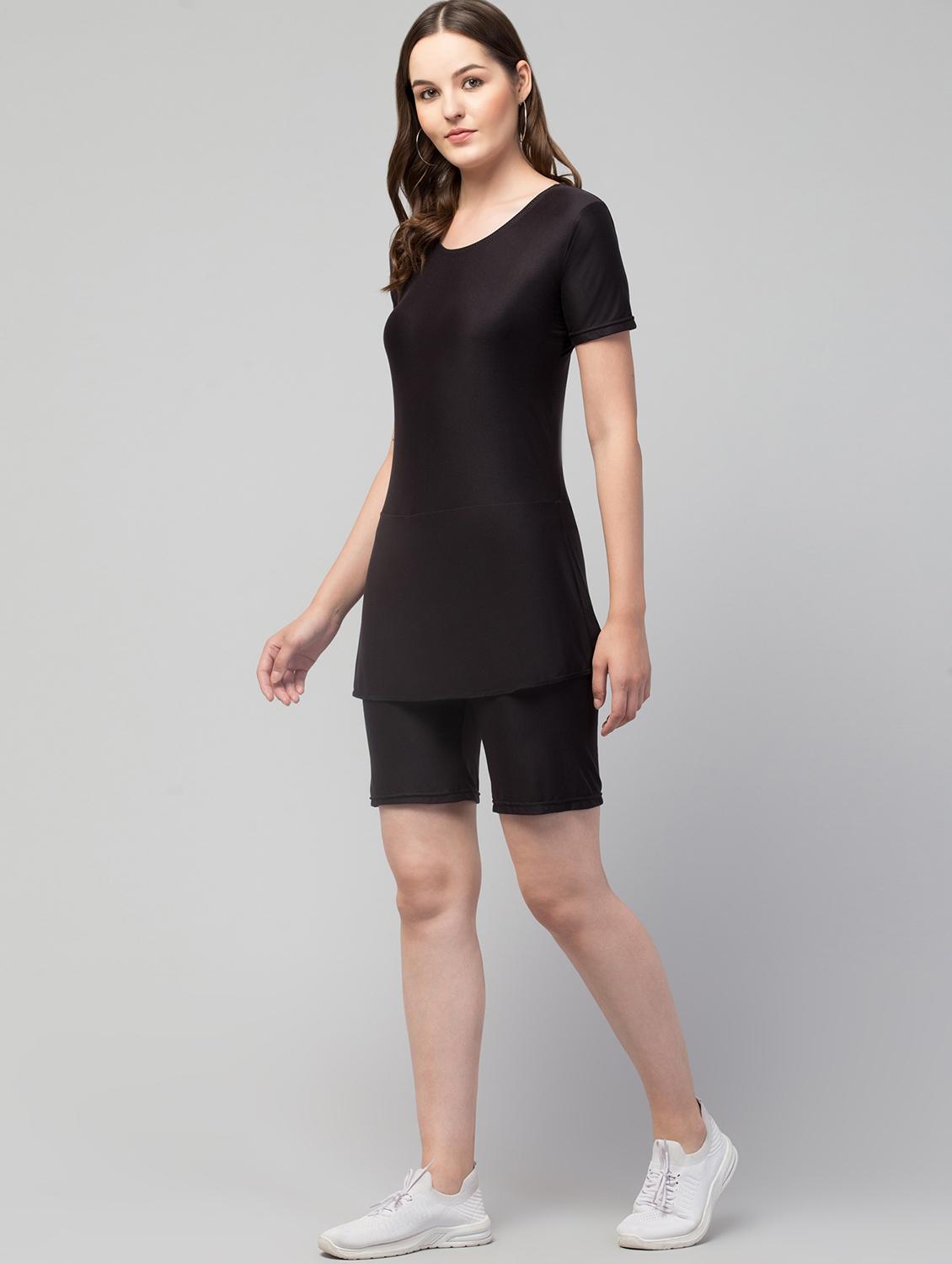 black nylon swimsuit - 20837631 - Standard Image - 1