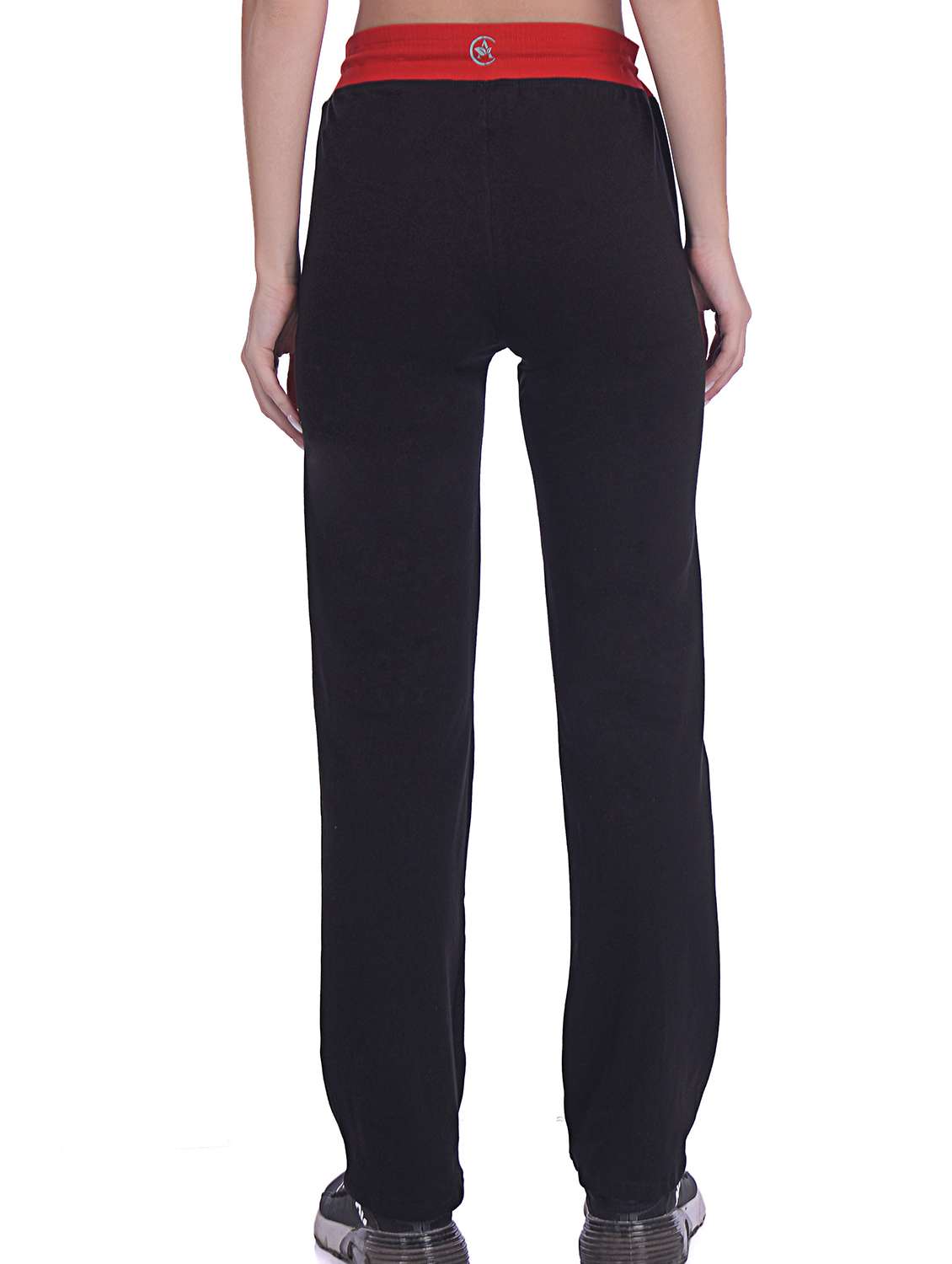 solid black cotton blend track pant - 20837641 -  Standard Image - 1