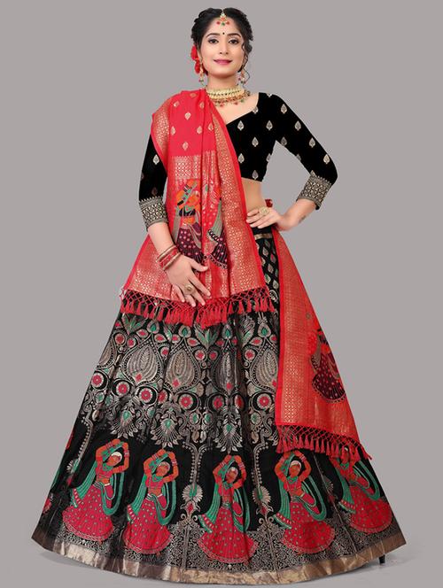 women zari work lehenga choli with dupatta - 20838149 -  Standard Image - 0