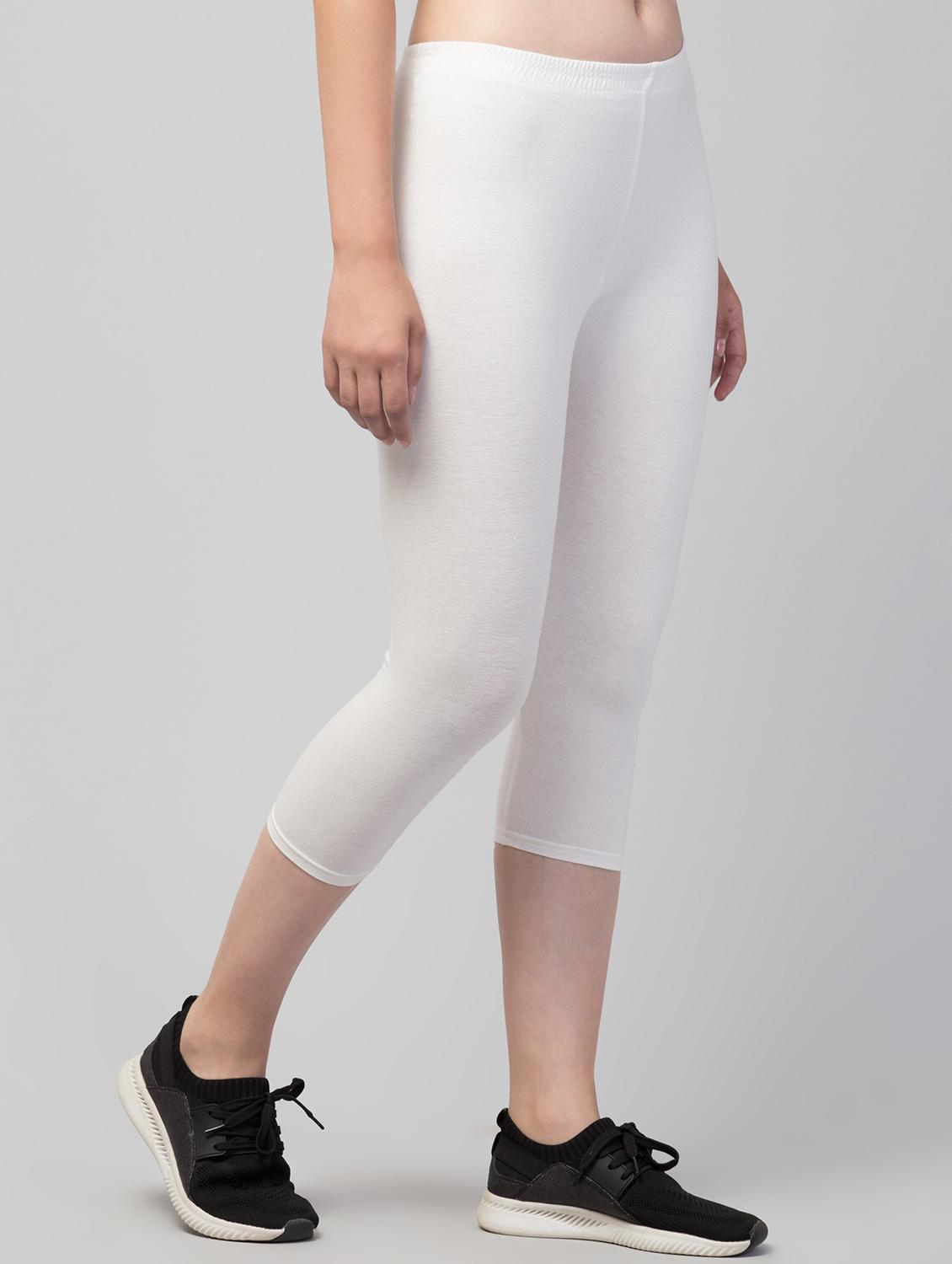 women solid cotton lycra capri  - 20838203 -  Standard Image - 1