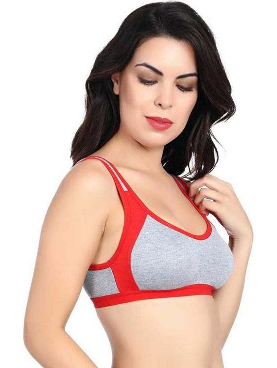 women color block sports bra - 20838622 -  Standard Image - 1