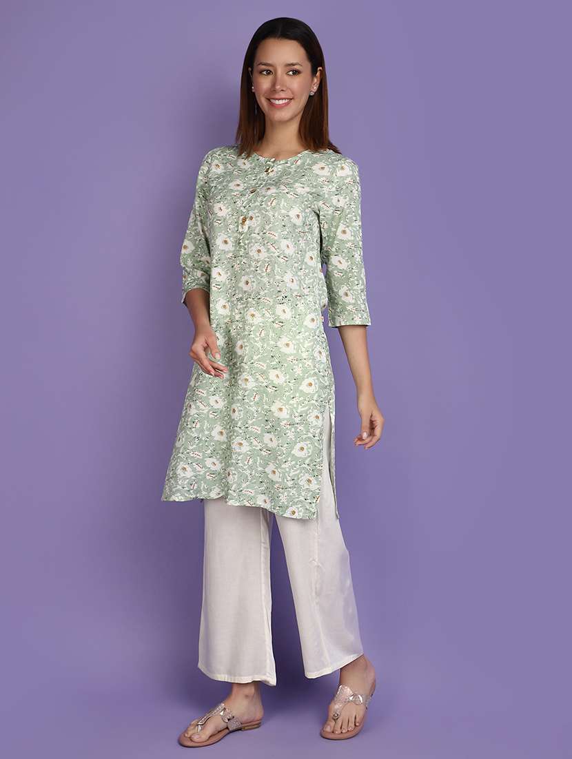 women printed kurta palazzo set set