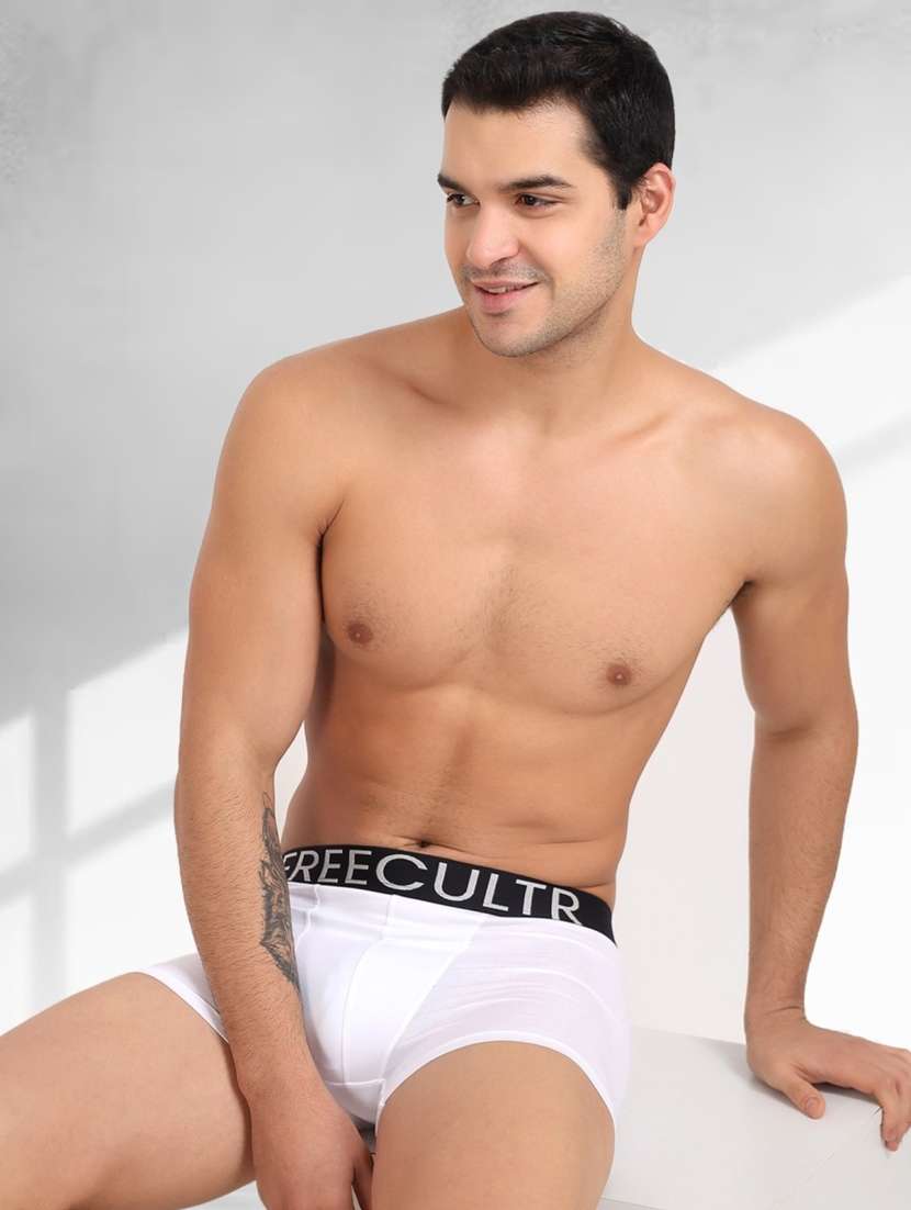 men pack of 2 pure cotton trunks briefs - 20840002 -  Standard Image - 6