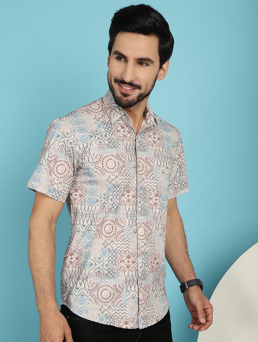 beige cotton casual shirt - 20840532 - Standard Image - 1