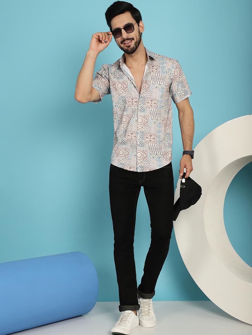 beige cotton casual shirt - 20840532 - Standard Image - 4