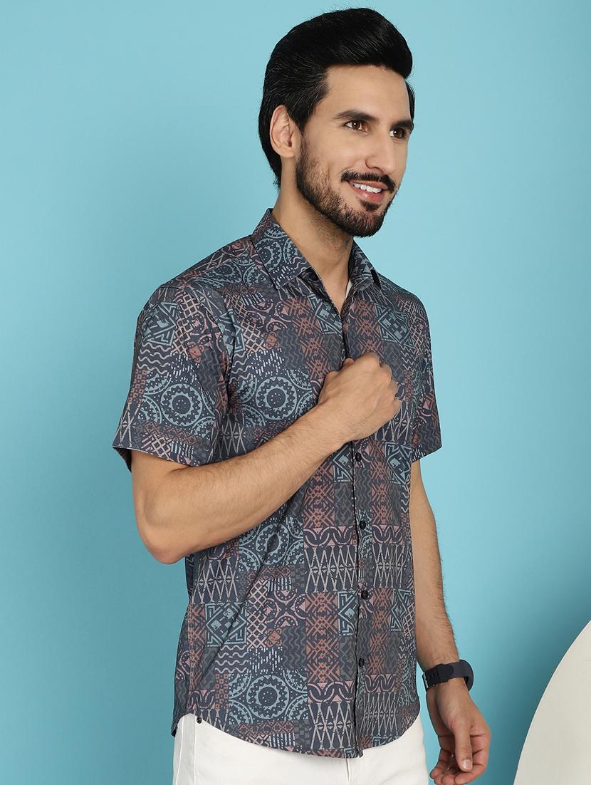 grey cotton casual shirt - 20840533 - Standard Image - 1