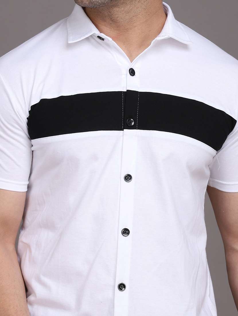men color block cotton casual shirt - 20840666 -  Standard Image - 4