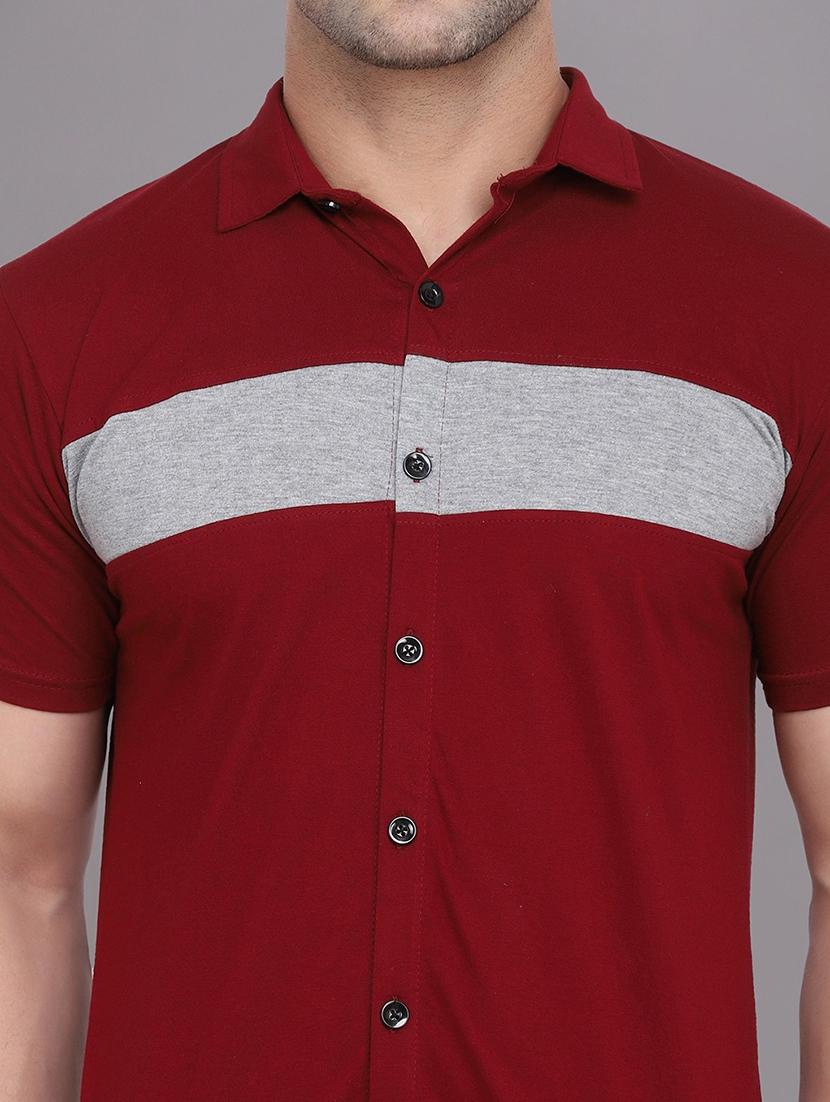 men color block cotton casual shirt - 20840667 - Standard Image - 4