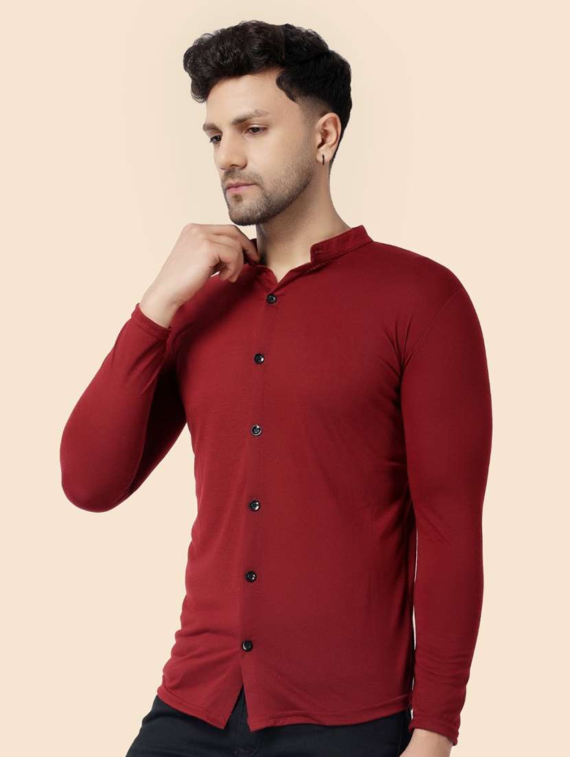 men solid cotton casual shirt - 20840689 -  Standard Image - 1