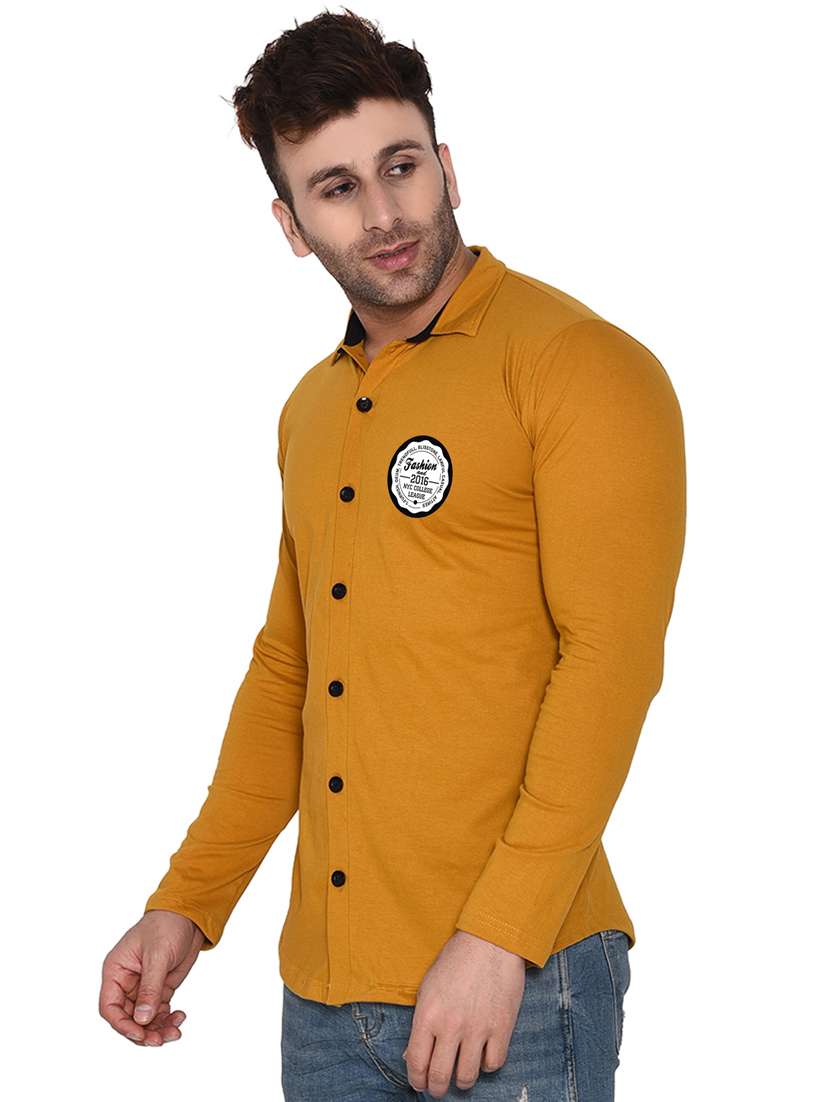 men placement print cotton shirt - 20840698 -  Standard Image - 1