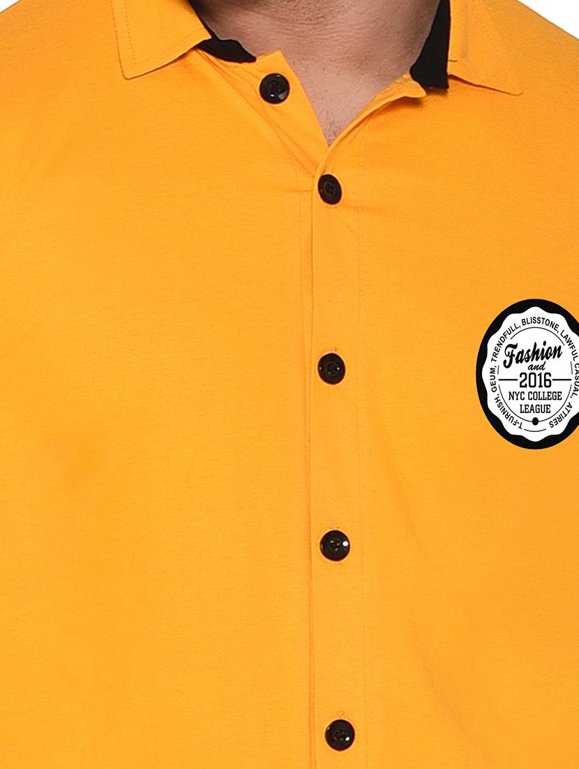 men collared placement printed casual shirt - 20840699 - Standard Image - 4