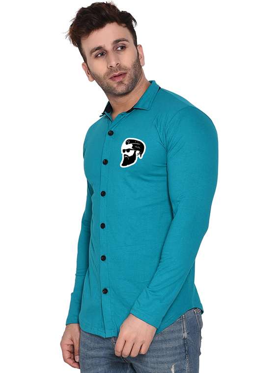 men collared placement printed casual shirt - 20840705 -  Standard Image - 1