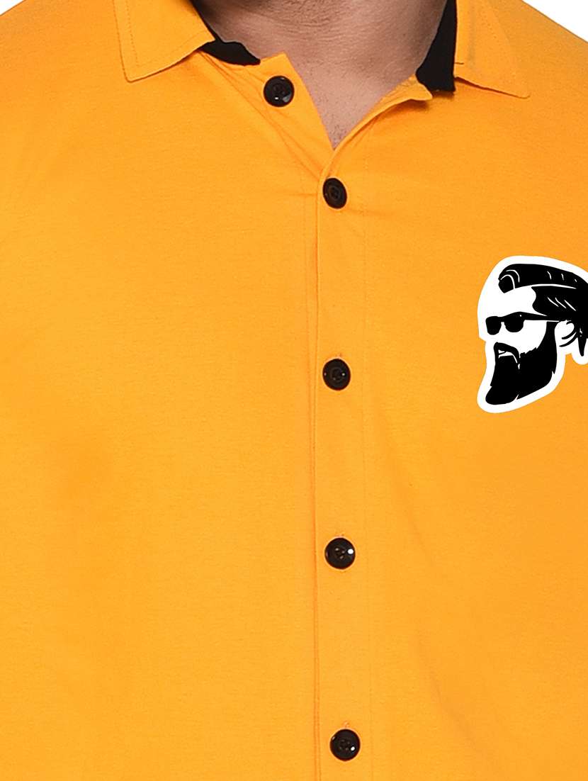 men collared placement printed casual shirt - 20840709 -  Standard Image - 4