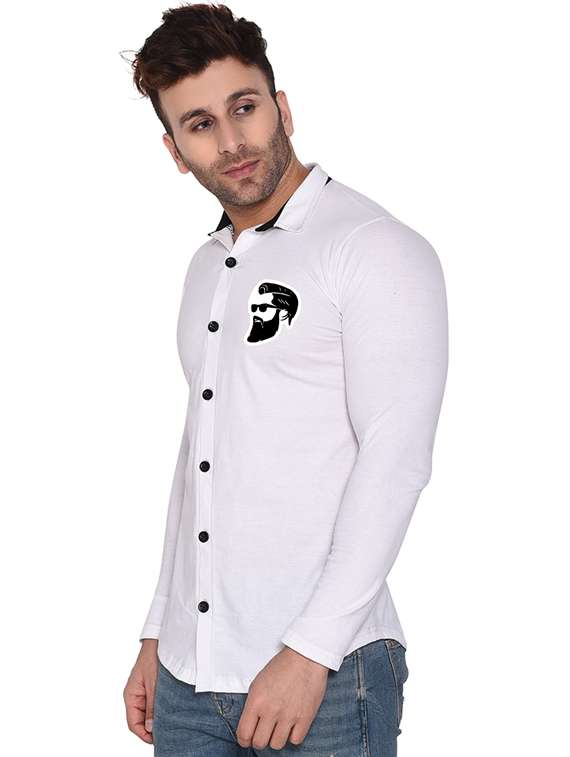 men placement print cotton shirt - 20840711 -  Standard Image - 1