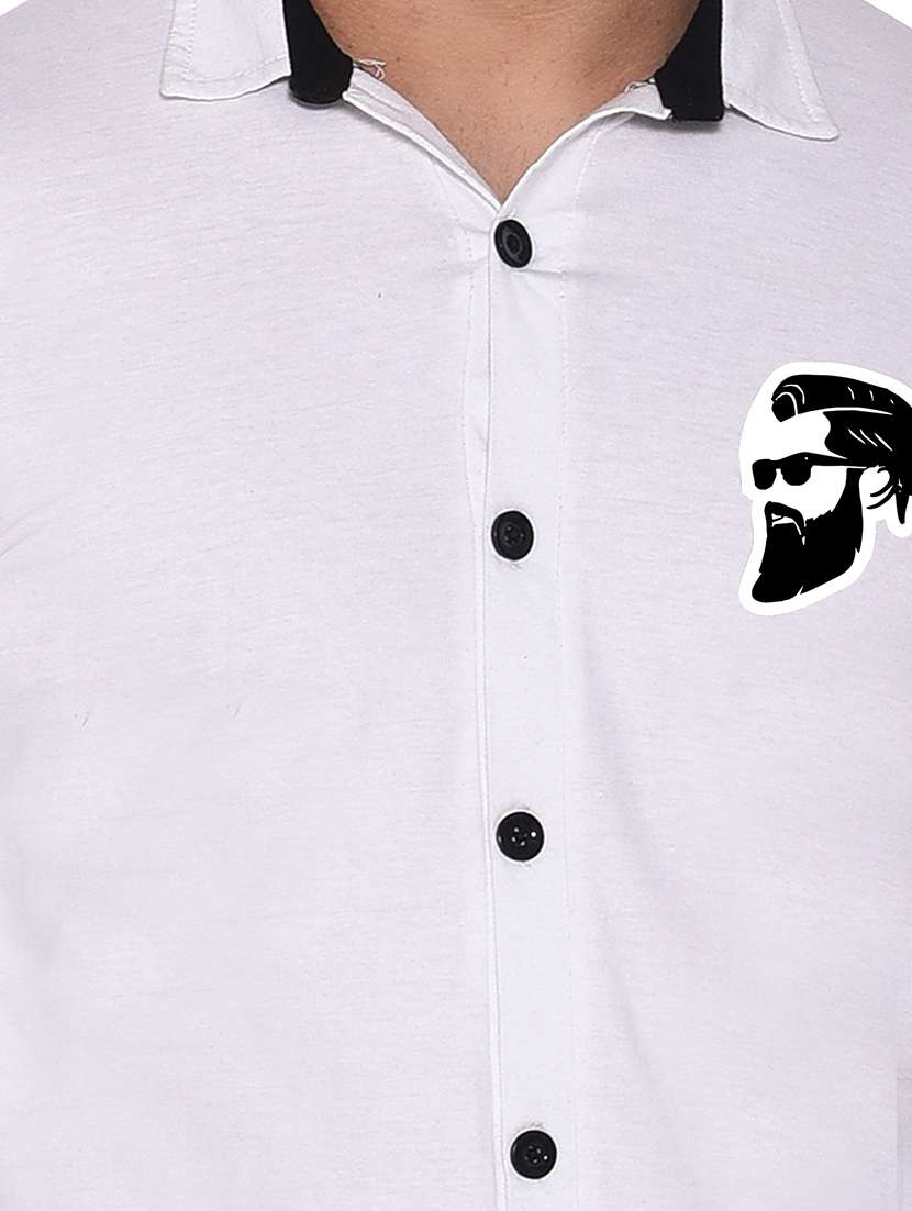 men placement print cotton shirt - 20840711 -  Standard Image - 4