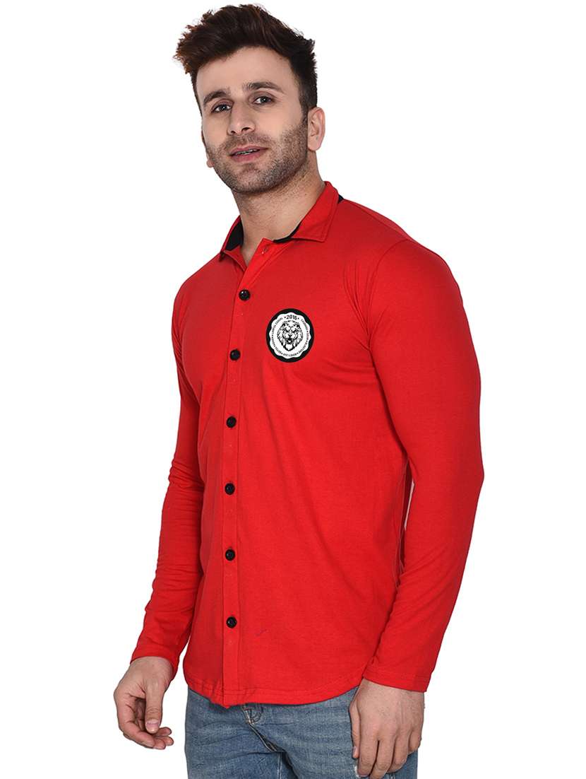 men placement print cotton shirt - 20840717 -  Standard Image - 1