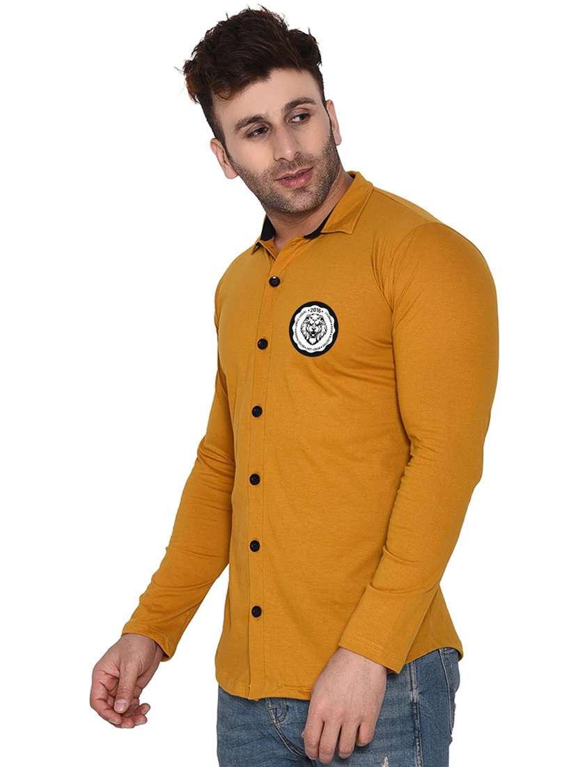 men placement print cotton shirt - 20840718 -  Standard Image - 1